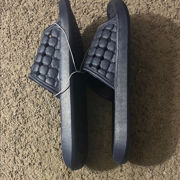 Comfortable Navy Blue Shower Slide Sandals - Picture 2 of 4